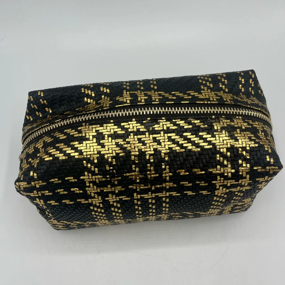 Black and Gold Woven Handbag